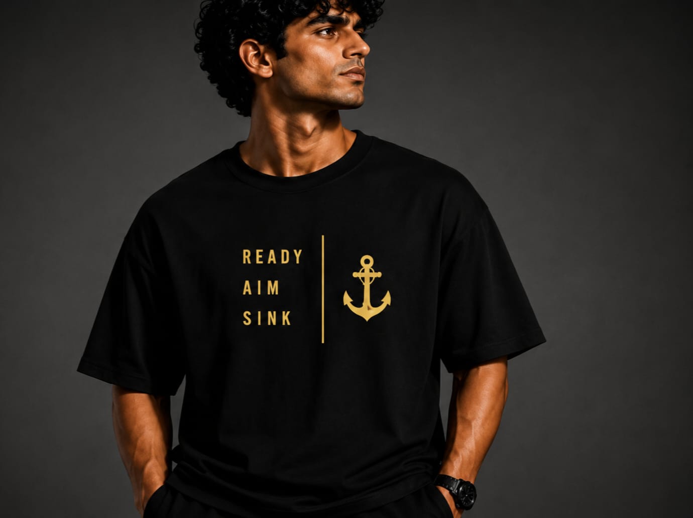 WhatsApp Image 2026-05-31 at 18.23.27 (1) Ready • Aim • Sink Oversized T-Shirt – Naval Warfare Edition - Image 1