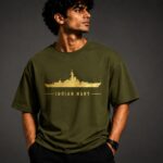 Indian Navy Warship Oversized T-Shirt – Guardians of the Seas Edition